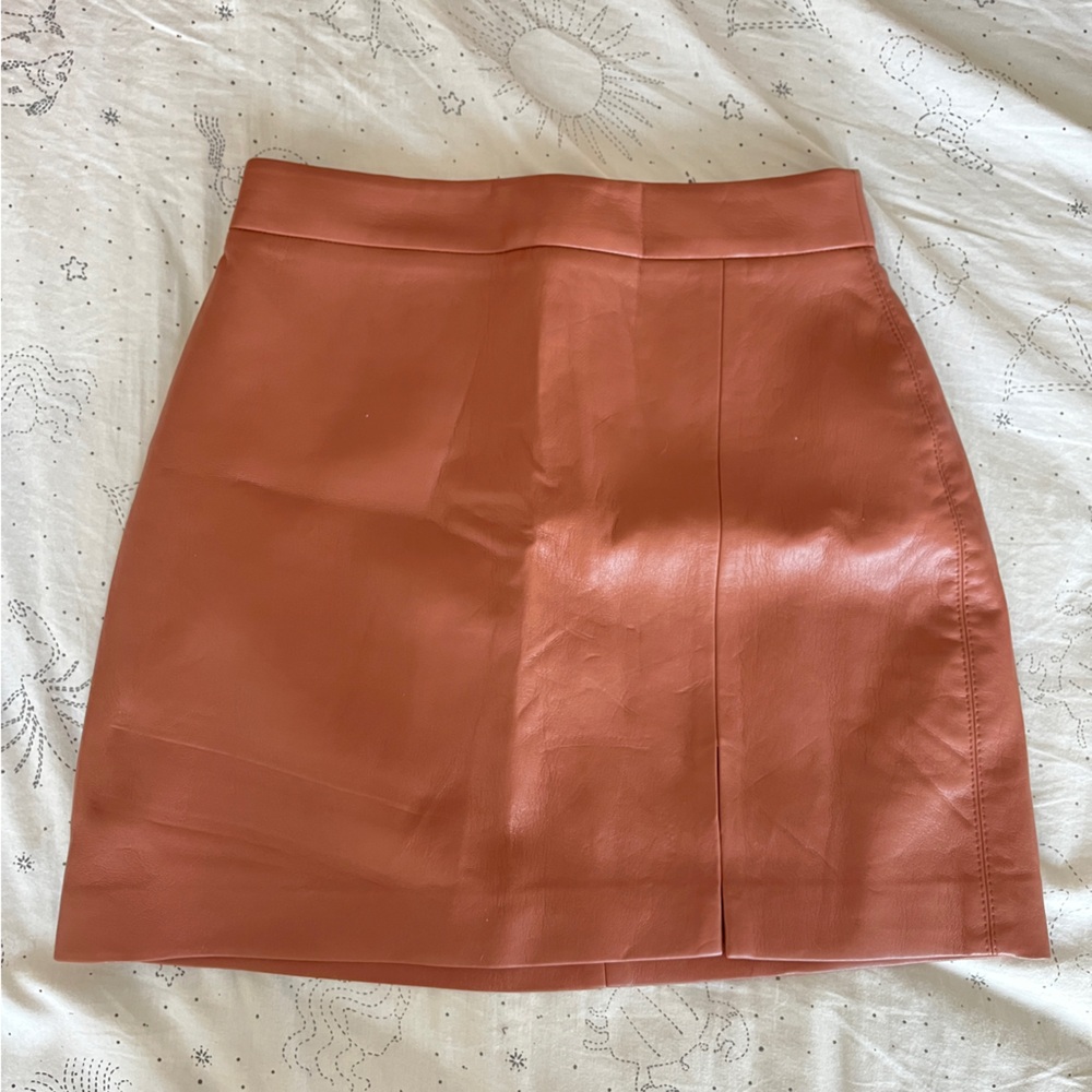 WILRED leather patio mini skirt